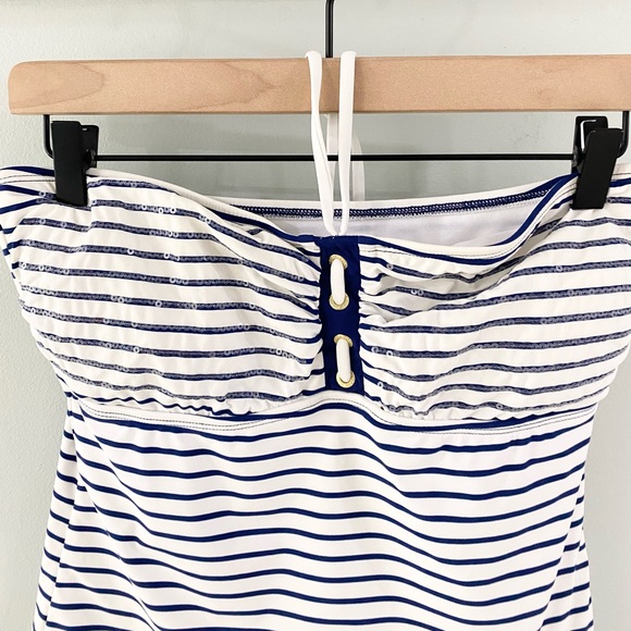 Sperry Topsider Tie Neck Tankini Bathing Suit Top Size Large - Picture 4 of 5